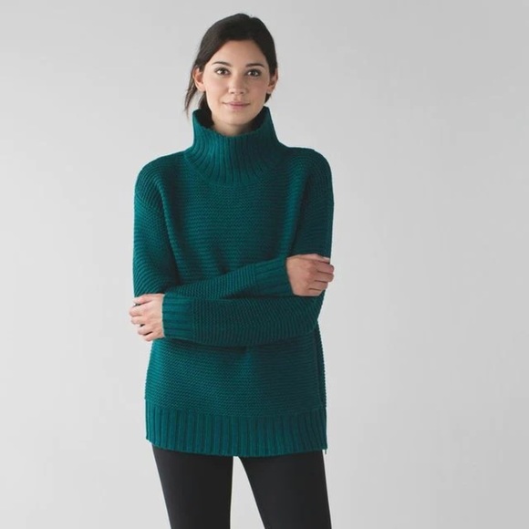 lululemon athletica Sweaters - Lululemon Karma Kurmasana  Sweater in Heathered Forage Teal